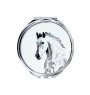 Andalusian - pocket mirror with a horse, personalized mirror for a purse, compact mirror with Art-Dog brand print