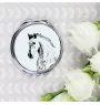 Andalusian - pocket mirror with a horse, personalized mirror for a purse, compact mirror with Art-Dog brand print
