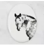 Appaloosa - Gedenktafel mit einem Pferdefoto, Grabplatte mit Druck, personalisierte ovale Platte von Art-Dog.