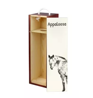 Appaloosa - Weinkiste mit Pferd, Alkoholkiste mit Grafik, personalisierte Geschenkbox der Marke Art-Dog