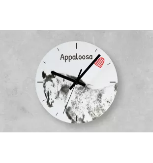Appaloosa - wall clock with a horse, shelf clock with a print, personalized home decoration from the Art-Dog brand