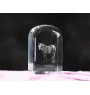 Appaloosa - crystal cube with a photo, photo of a horse in crystal, cubic paperweight from Art-Dog brand