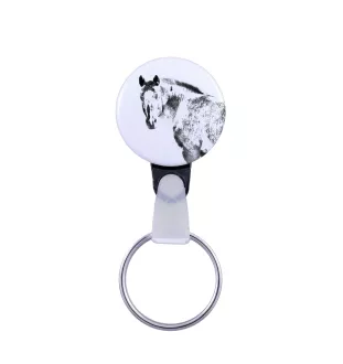 Appaloosa - porte-clés unique avec une photo de cheval, produit fait à la main, accroche légère et pratique de la marque Art-Dog