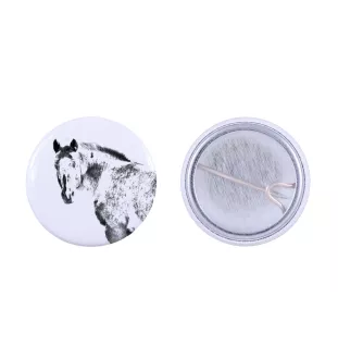 Appaloosa ornement de chemise, broche pour sac, cadeau idéal avec la possibilité d'ajouter votre propre graphisme de la marque Art-Dog