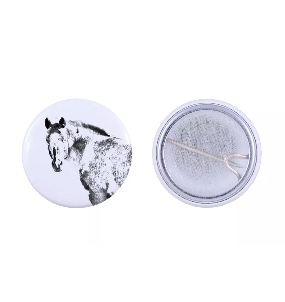 Appaloosa ornement de chemise, broche pour sac, cadeau idéal avec la possibilité d'ajouter votre propre graphisme de la marque Art-Dog