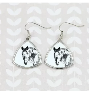 Appaloosa - boucles d'oreilles avec un cheval, boucles d'oreilles pendantes avec une image, bijoux personnalisés avec l'impression de la marque Art-Dog
