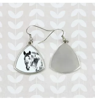 Appaloosa - Pferdeohrringe, hängende Ohrringe mit einem Bild, personalisierter Schmuck mit dem Aufdruck der Marke Art-Dog