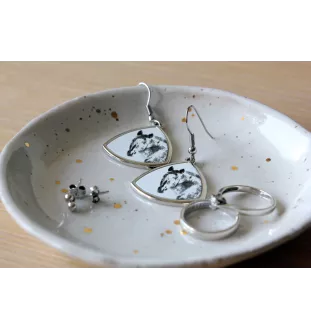 Appaloosa - boucles d'oreilles avec un cheval, boucles d'oreilles pendantes avec une image, bijoux personnalisés avec l'impression de la marque Art-Dog