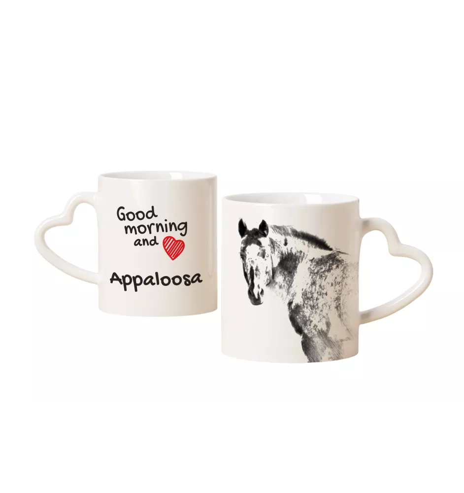 Appaloosa - Tasse mit Hund, entzückende Tasse mit herzförmigem Henkel, universelles Geschenk der Marke Art-Dog