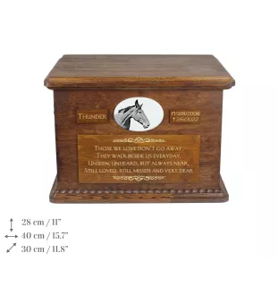 Cheval d'élevage australien - urne pour les cendres d'un cheval, urne personnalisée avec une photo, grande boîte pour les cendres de cheval de la marque Art-Dog