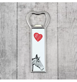 Australian Stock Horse - bottle opener with a horse, personalized fridge magnet bottle opener, unique gift for men by Art-Dog brand