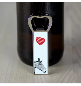 Australian Stock Horse - bottle opener with a horse, personalized fridge magnet bottle opener, unique gift for men by Art-Dog brand