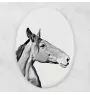 Australian Stock Horse - commemorative plaque with a photo of a horse, tombstone plaque with a print, personalized oval plaque by Art-Dog brand