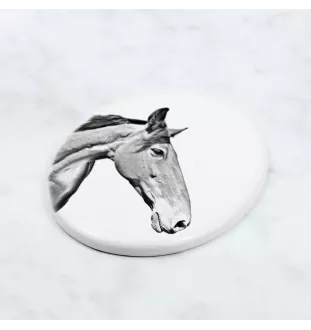 Cheval d'élevage australien - une plaque commémorative avec une photo de cheval, une plaque funéraire avec une impression, une plaque ovale personnalisée de la marque Art-Dog