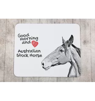 Cheval d'élevage australien - tapis de souris imprimé, tapis de souris personnalisé avec un cheval, un gadget unique pour un employé de bureau de la marque Art-Dog