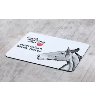 Australisches Zuchtpferd - Mauspad mit Druck, personalisiertes Mauspad mit Pferd, einzigartiges Gadget für Büroangestellte von Art-Dog.