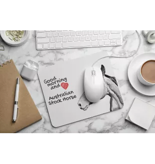 Australisches Zuchtpferd - Mauspad mit Druck, personalisiertes Mauspad mit Pferd, einzigartiges Gadget für Büroangestellte von Art-Dog.