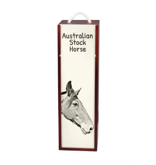 Australisches Zuchtpferd - Weinkiste mit Pferd, Alkoholkiste mit Grafik, personalisierte Geschenkbox der Marke Art-Dog