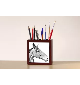 Australian Stock Horse - pen holder with a horse, desk organizer with a print, personalized desk decoration from the Art-Dog brand