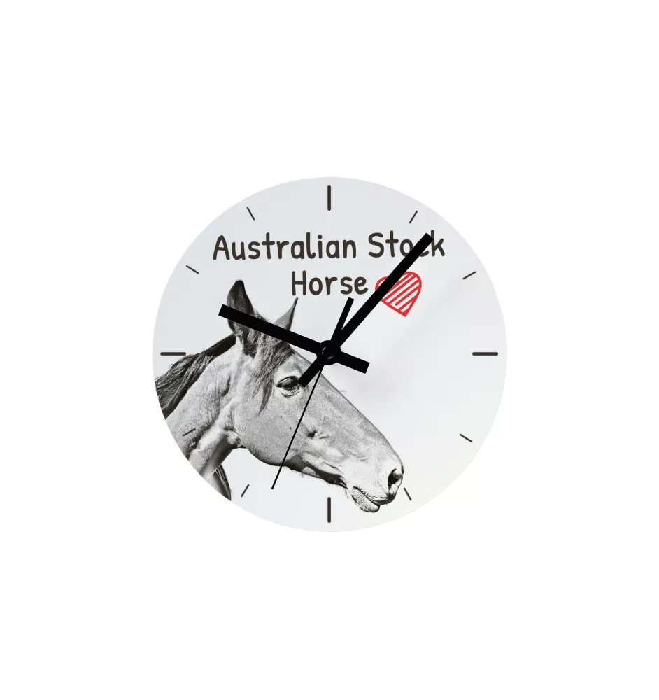 Cheval d'élevage australien - horloge murale avec cheval, horloge de table avec impression, décoration personnalisée de la maison de la marque Art-Dog