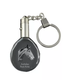 Australisches Zuchtpferd - pendant with a picture of a horse, crystal key ring in a gift box, unique gift by Art-Dog brand