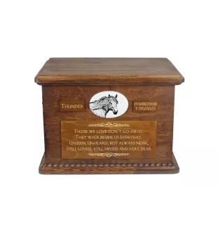Cheval de montagne basque - urne pour les cendres d'un cheval, urne personnalisée avec une photo, grande boîte pour les cendres de cheval de la marque Art-Dog