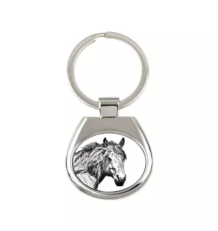 Basque Mountain Horse - keychain with a horse, keychain with a print, personalized pendant from the Art-Dog brand