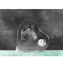 Australian Stock Horse - crystal clock with a picture of a horse, heart-shaped shelf clock, personalized standing clock by Art-Dog brand
