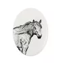 Cheval de montagne basque - une plaque commémorative avec une photo de cheval, une plaque funéraire avec une impression, une plaque ovale personnalisée de la marque Art-Dog