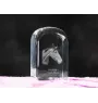 Cheval d'élevage australien - un cube de cristal avec une photo, une photo de cheval dans le cristal, un presse-papiers cubique de la marque Art-Dog