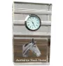 Australian Stock Horse - glass clock with a photo, photo of a horse in crystal, personalized standing office clock by Art-Dog brand