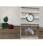 Cheval d'élevage australien - horloge en verre avec photo, photo de cheval dans un cristal, horloge de bureau personnalisée de la marque Art-Dog