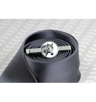 Basque Mountain Horse - tie clip with a horse, personalized tie clip, a unique gift for a man from the Art-Dog brand