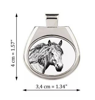 Cheval de montagne basque - collier avec un cheval, pendentif personnalisé avec une photo, un collier unique pour femmes et hommes de la marque Art-Dog
