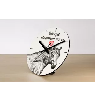 Baskijski koń górski zegar ze zdjęciem konia Art-Dog