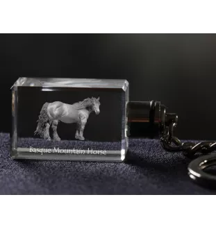 Cheval de montagne basque - Pendentif en cristal avec photo de cheval, pendentif lumineux, cadeau unique de la marque Art-Dog