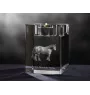 Basque Mountain Horse - Candle holder with picture of a horse, crystal tealight holder, personalised gift by Art-Dog brand