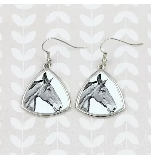 Australian Stock Horse - earrings with a horse, hanging earrings with a picture, personalized jewelry with Art-Dog brand print