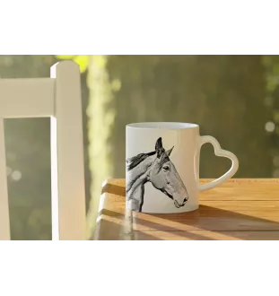 Australian Stock Horse - cup with a dog, adorable cup with a heart-shaped handle, universal gift from the Art-Dog brand