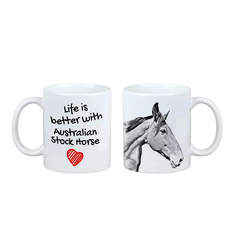 Cheval d'élevage australien - tasse avec un cheval, tasse avec une photo, cadeau personnalisé de la marque Art-Dog