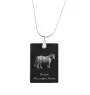 Cheval de montagne basque - Crystal pendant with horse, silver necklace with photo, personalised pendant by Art-Dog brand