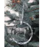 Basque Mountain Horse - crystal bauble with a photo, horse photo in crystal, personalized Christmas tree ornament by Art-Dog brand