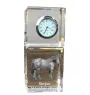 Cheval de montagne basque - montre en cristal avec photo, photo de cheval dans le cristal, horloge de bureau personnalisée de la marque Art-Dog