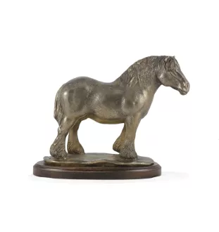 Percheron - Belge - une urne pour les cendres d'un cheval, une urne avec une statuette, une élégante urne avec un cheval de la marque Art-Dog