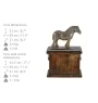 Belgijski, Percheron urna na drewnie z statuetką konia Art-Dog
