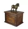 Percheron - Belge - urne pour cendres de cheval avec statuette, urne personnalisée avec gravure, grande boîte pour cendres de cheval de la marque Art-Dog