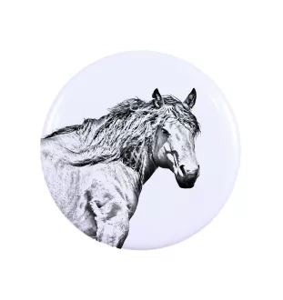 Basque Mountain Horse - magnet with a horse, a unique imprint of the Art-Dog horse brand