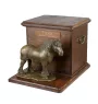 Percheron/Belgian - urn for horse ashes with a statuette, personalized urn with engraving, large box for horse ashes from the Art-Dog brand