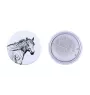 Basque Mountain Horse - shirt accessory, bag pin, perfect gift with the option to add your brand graphics from Art-Dog.