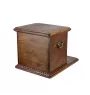 Percheron/Belgian - urn for horse ashes with a statuette, personalized urn with engraving, large box for horse ashes from the Art-Dog brand